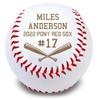 MYETCHEY Personalized Leather Baseball Team Gift | Engraved Baseball Award, Trophy (Miles Anderson) view 1
