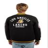 Ultra Game NBA Official Mens Game Time Varsity Jacket - Unisex, Los Angeles Lakers, Team Color, Small view 2