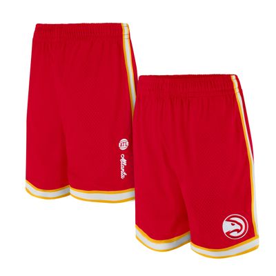 Ultra Game NBA Official Mens Slam Active Basketball Training Shorts - Unisex, Atlanta Hawks, Team Color, Large