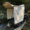 Beige Canoe/Kayak Sun Shade/Canopy Bimini Top Conestoga Wagon Style with 2 Differently Sized Sets of Removable Zippered Side Curtains for Maximum Sun Protection and Complete Customization view 4