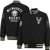 Ultra Game NBA Official Mens Game Time Varsity Jacket - Unisex, Milwaukee Bucks, Team Color, X-Large view 1