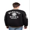 Ultra Game NBA Official Mens Game Time Varsity Jacket - Unisex, Milwaukee Bucks, Team Color, X-Large view 2