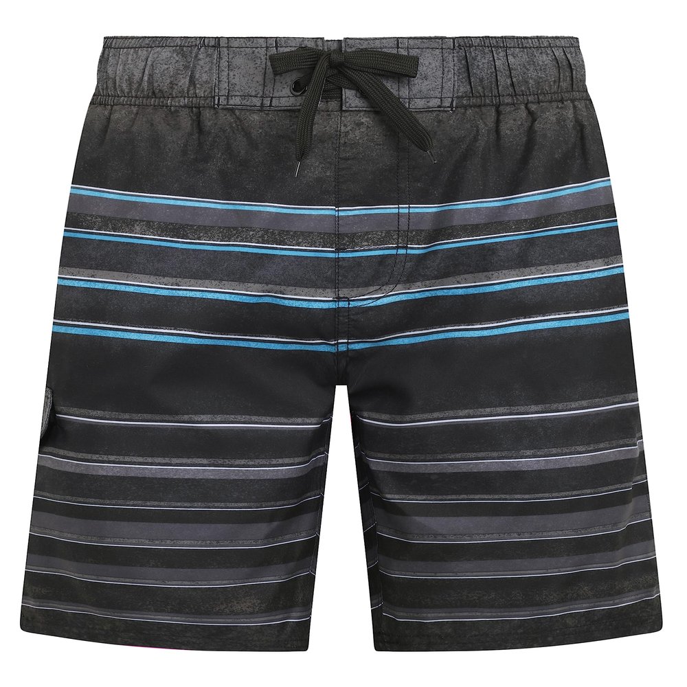 Kanu Surf Boys Playa Quick Dry UPF 50+ Beach Swim Trunks, Windsurf Black, 10-12 US