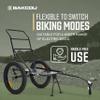 Bakcou - Folding Utility eBike Trailer - Hitch Attachment, Axle Extenders, 16x3 Fat Tires, Heavy-Duty Cargo Storage Cart with Canvas Liner view 3