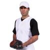 Custom Pinstripe Sleeveless Baseball Jersey 6 Button, White, Black, Adult XL view 4