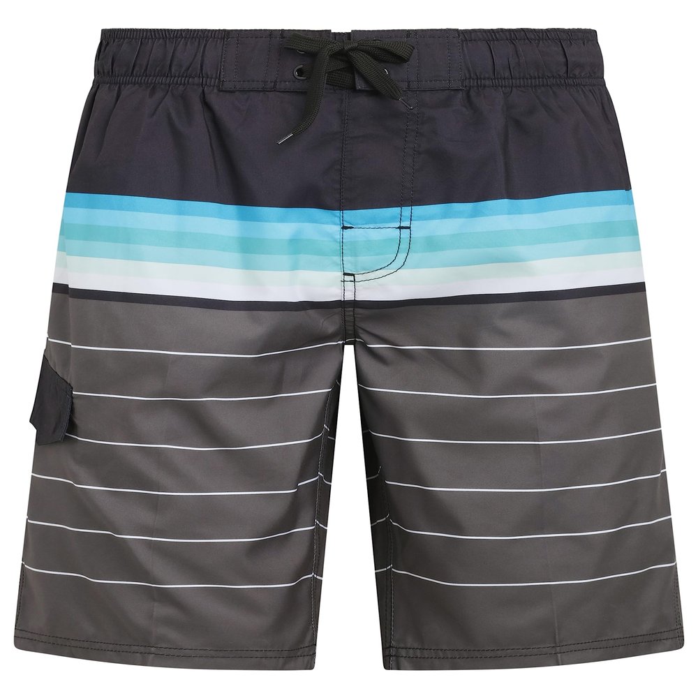 Kanu Surf Boys Playa Quick Dry UPF 50+ Beach Swim Trunks, Iconic Black/Charcoal, 14-16 US