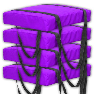 Bradley 4 Pack Type IV Boat Cushion USCG Approved Throwable Flotation Device; Coast Guard Approved Throw Preserver with Foam ; throwable Boat Safety Device Purple