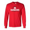CornBorn Nebraska Huskers Tee Shirt - Long Sleeve University of Nebraska Huskers N - Red - 5X view 1