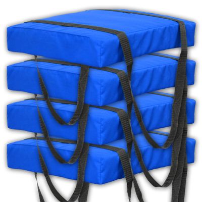 Bradley 4 Pack Type IV Boat Cushion USCG Approved Throwable Flotation Device; Coast Guard Approved Throw Preserver with Foam; throwable Boat Safety Device Royal Blue