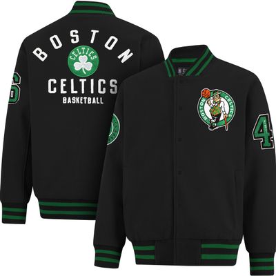 Ultra Game NBA Official Mens Game Time Varsity Jacket - Unisex, Boston Celtics, Team Color, Small