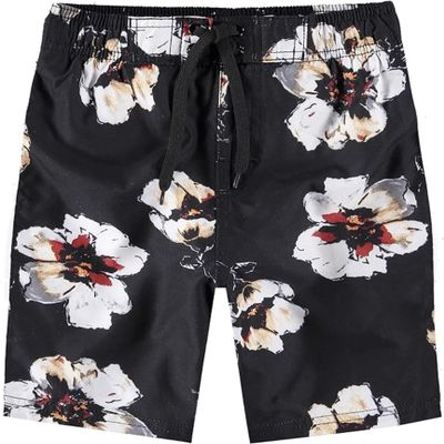 Kanu Surf Boys Playa Quick Dry UPF 50+ Beach Swim Trunks, Antigua Black, 10-12 US