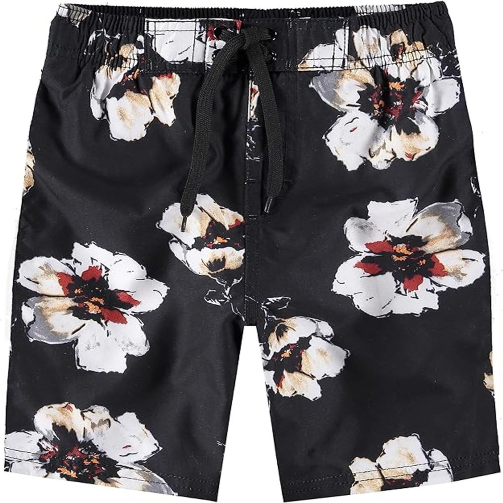 Kanu Surf Boys Playa Quick Dry UPF 50+ Beach Swim Trunks, Antigua Black, 10-12 US