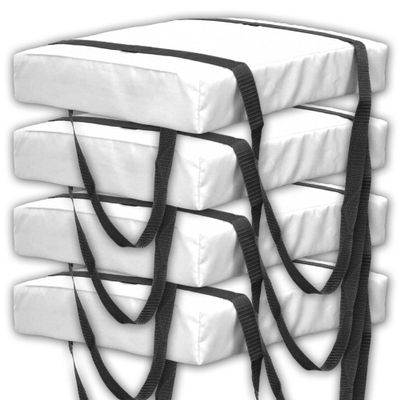 Bradley 4 Pack Type IV Boat Cushion USCG Approved Throwable Flotation Device; Coast Guard Approved Throw Preserver with Foam; throwable Boat Cushion Safety Device White