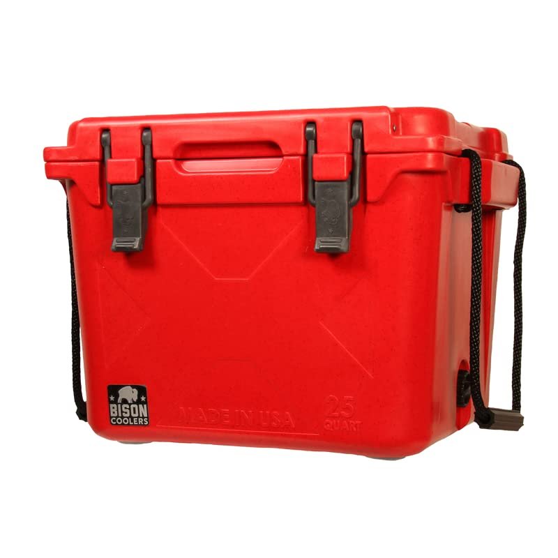 Bison 25 Quart Hard Cooler, Camping Cooler, Fishing Cooler, Insulated Cooler, Boat Cooler, Rotomolded Cooler, Ice Chests, Camping Coolers, Marine Cooler, Hard Shell Cooler