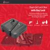 Hornady Dual-Lid Gun Lock Box - Two Compartment Portable Lock Box with Separate Lid and Lock - This Small Gun Safe Stores Handguns and Ammo Separately - Measures 11 x 10 x 2 Inches - Item 95229 view 2