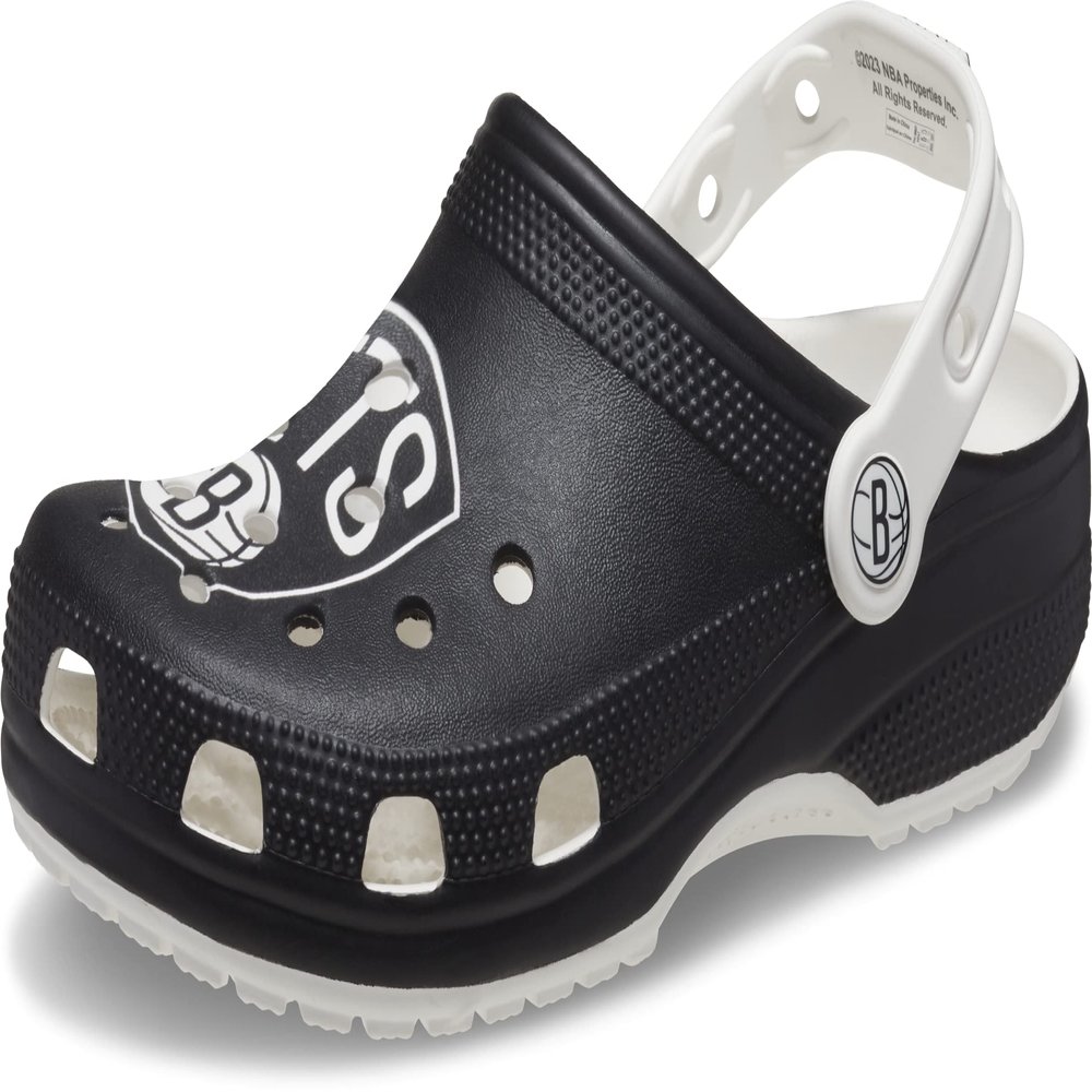 Crocs Unisex-Adult NBA Classic Clogs, Basketball Gifts, Brooklyn Nets, 7 Men/9 Women