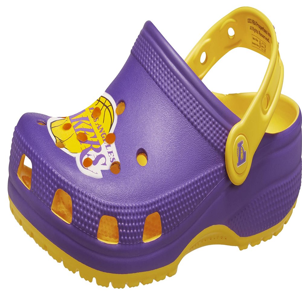 Crocs Unisex-Adult NBA Classic Clogs, Basketball Gifts, LA Lakers, 7 Men/9 Women