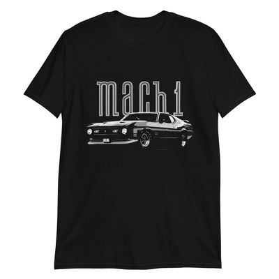 1971 Stang Mach 1 Fastback 429 Super Cobra Jet Black Muscle Car Classic Cars Driver T-Shirt