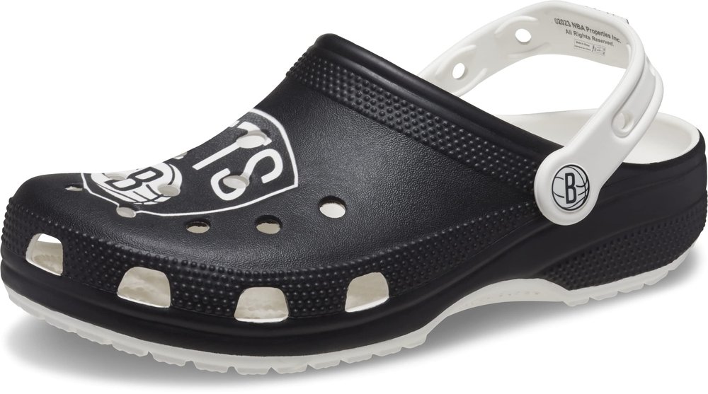 Crocs Unisex-Adult NBA Classic Clogs, Basketball Gifts, Brooklyn Nets, 5 Men/7 Women