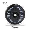 JHKJ Inline Skate Wheels 90A Outdoor Skate Wheels with Bearings Black Set of 8 72mm/76mm/80mm for Concrete Sidewalks Roads,72mm view 2