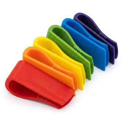 Gearu Towel Keep Clip Tags - 6 Pieces Reusable Color Coded Towel Clips & Markers for Easy Identification, Durable, Strong Grip Plastic Labels, for Gym, Beach, or Travel, with Mesh Storage Bag, 1 Pack