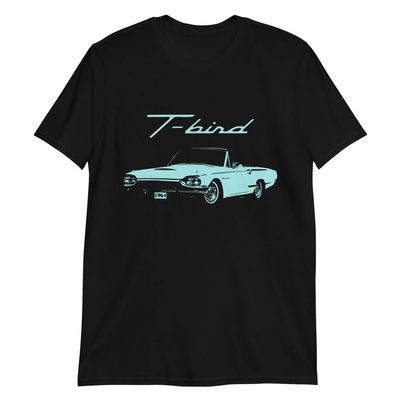 1964 Thunderbird T-Bird Classic Car Custom Collector Cars Art American Automotive Nostalgia T-Shirt Black