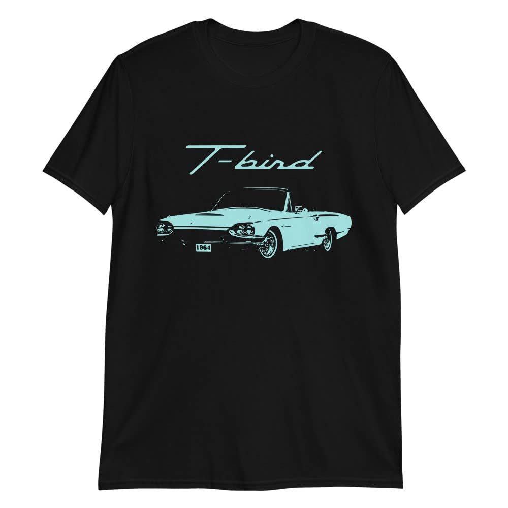 1964 Thunderbird T-Bird Classic Car Custom Collector Cars Art American Automotive Nostalgia T-Shirt Black