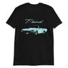 1964 Thunderbird T-Bird Classic Car Custom Collector Cars Art American Automotive Nostalgia T-Shirt Black view 1