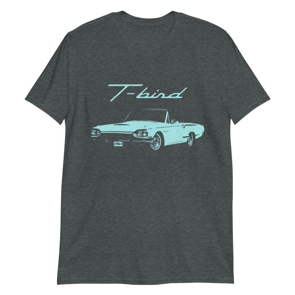1964 Thunderbird T-Bird Classic Car Custom Collector Cars Art American Automotive Nostalgia T-Shirt Dark Heather
