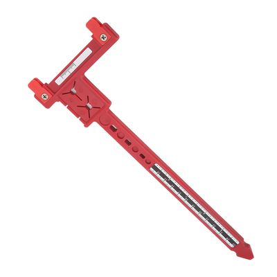 AUNMAS Tuning T Ruler, Multifunctional Easy to Use Archery Tuning T Ruler Portable Accurate with Sticker for Recurve Bow (Red)