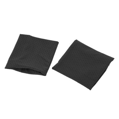 Exercise Wrist Sweatband, Ice Silk Elastic 2PCS Breathable Cooling Wristband for Camping (Black)