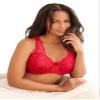 Amoureuse Women's Plus Size Embroidered Underwire Bra - 38 B, Classic Red view 1