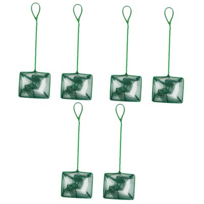 DECHOUS 6pcs Portable Fish Tank Nets Catching Nets for Outdoor Fishing for Fish for Boys and Girls and Beginners Versatile Use for and Stream Fishing Green
