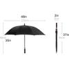 DEPILA Umbrella Windproof Large Golf Umbrella Oversized Canopy Vented Stick Umbrella Waterproof Automatic Open Stick Umbrella for Rain and Sun Umbrella (Color : Black, Size : 93CM) view 2