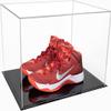 Better Display Cases Acrylic Extra Large Shoe Display Case for Basketball Shoe, Hightop, Soccer & Football Cleats with Clear Case and Black Base 18" x 14" x 12" (A014-C-BDS) view 1