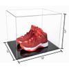 Better Display Cases Acrylic Extra Large Shoe Display Case for Basketball Shoe, Hightop, Soccer & Football Cleats with Clear Case and Black Base 18" x 14" x 12" (A014-C-BDS) view 2