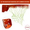 THUNDERBAY 18 inch Standard Double Spring Flex Reinforced Wall Mounted Basketball Rim, Two Nylon Nets Include One Nightlight Basketball Net(2 Pack) view 3