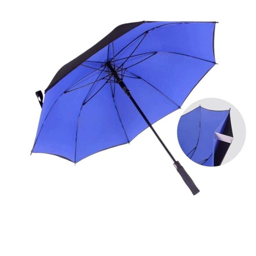 DEPILA Umbrella Golf Umbrella UV Protection Automatic Open Double Canopy Vented Sun Rain Umbrella Waterproof Stick Umbrellas for Rain and Sun Umbrella (Color : Red, Size : 85cm)