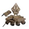 FMA Airsoft Paintball Non-functioning GPNVG18 Night Vision Goggles Model Tactical Hunting Cosplay Dummy NVG L4G19 Helmet Shroud Mount Plastic Set (DE) view 2