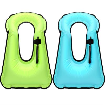Deekin 2 Pcs Inflatable Vest for Adults with Adjustable Strap Fluorescent Color Inflatable Vest(Blue,Fluorescent Green)