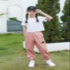 Betusline Cute Clothes for Teen Girls, Short Sleeve White Crop Tops Tee Shirts + Pink Cargo Jogger Pants Outfits 2pcs Clothes Set11-12 Years = Tag 160 view 2