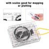 Outdoor Compass Hiking Backpacking Compass Plastic Transparent Ruler Mapping Compass Tool Accessory view 4