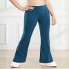 Stelle Girl's Flare Leggings High Waisted Yoga Pants Bootcut Dance Casual Pants Activewear Kids Bell Bottoms(Oceanic,S) view 2