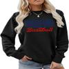 ESIKAH Weekend Forecast Baseball Sweatshirt Baseball Mom Shirt Baseball Lover Shirt Gifts Women Loose Crewneck Pullover Tops Black view 1