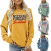 ESIKAH Weekend Forecast Baseball Sweatshirt Baseball Mom Shirt Baseball Lover Shirt Gifts Women Loose Crewneck Pullover Tops Black view 2