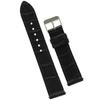 19mm Flat Black Leather Watch Band Quick Release Handmade Leather Strap Slim Replacement Wristband for Men Stainless Steel Buckle, Christmas Father's Day Gift for Dad Son Husband DH-NO-01-19MM view 1