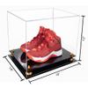 Better Display Cases Acrylic Extra Large Shoe Display Case for Basketball Shoe, Hightop, Soccer & Football Cleats with Clear Case, Yellow Risers and Black Base 18" x 14" x 12" (A014/V60) view 2