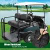 Roykaw Golf Cart Seat Covers Kit for Aftermarket Rear Seat, for Common Seat Cushion, Marine Grade Vinyl Material/More Soft and Comfortable, Breathable & Easy to Clean view 2