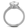 925 Sterling Silver Round Mossanight Diamond Ring | Dainty Ring | Elegant Ring | Tiny Ring | Wedding Ring | Anniversary Ring | Statement Ring (8) view 3