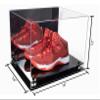Better Display Cases Acrylic Extra Large Shoe Display Case for Basketball Shoe, Hightop, Soccer & Football Cleats with Mirror Case, Silver Risers and Black Base 18" x 14" x 12" (A014/V60) view 2